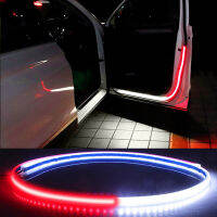 Fit For ALL Cars Door LED Warning Light 2Pcs Flexible Dual Color Strip Lighting White &amp; Red Sequential Switchback Safety Strobe