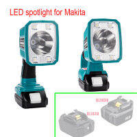 รถทำงานโคมไฟ Li-Ion แบตเตอรี่อะแดปเตอร์ชาร์จ USB กลางแจ้งแสงทำงานสำหรับ Makita สำหรับ DeWalt สำหรับ Milwaukee