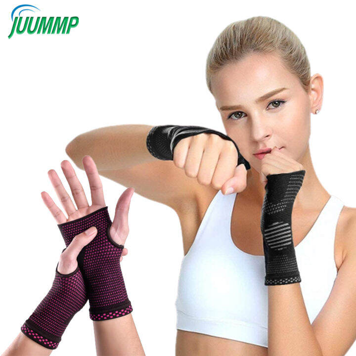 1Pair Wrist Support Sleeve, Wrist Compression Sleeves for Women Men