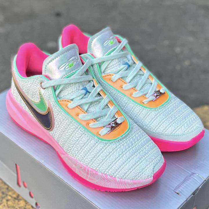 New Lebron 20 Time Machine White Pink Sports Basketball Shoes for