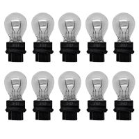 10Pcs 3157 Clear White Tail Light Turn Signal Brake Light Bulb Lamp 12V 3000K 54LM Halogen Car Boat Reverse Light