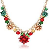 【CW】 Necklace X-Mas Jingle Necklaces Bow Pendant Earrings Gifts for