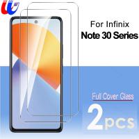 Infinix Note 30 2ชิ้นกระจกคลุมทั้งหมดสำหรับ Infinix Note 30 Pro 30i 4G ฟิล์มป้องกันกระจกเทมเปอร์ Infinx Note30 5G 4G 30Pro NFC ฝาครอบกระจกปกป้องหน้าจอ2023