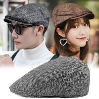 【Hot Sale】 Middle-aged and elderly peoples word mens womens British large size peaked cap autumn casual sun hat retro forward