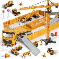 Tractor Alloy Engineering Vehicle Parking Lot Car Set Toys For Children Music And Light Toy Boy Construction Site Toy Excavator