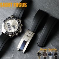 2023 Original ⊙ Gelang jam tangan karet kunci 20mm 21mm untuk Tali Rolex Daytona Submariner GMT Master OYSTERFLEX gesper gelang jam