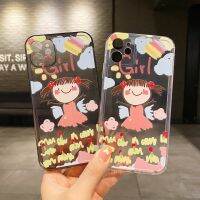 เคสซิลิโคนไอโฟนสกรีนลายเด็กหญิงผมแกละ สำหรับ 6plus 7/8plus Xs XR 11 11pro 12 12 pro 13 13 pro เคสไอโฟนครบรุ่น #454