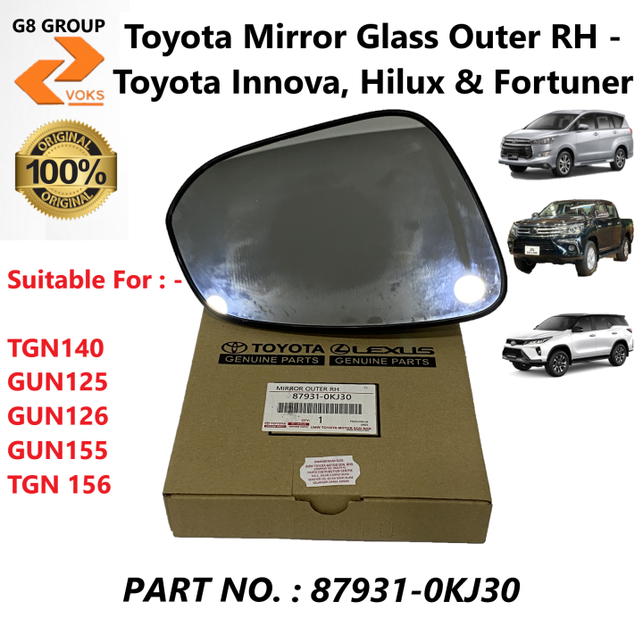 Toyota Mirror Glass Outer RH Toyota Innova, Hilux & Fortuner ( 87931