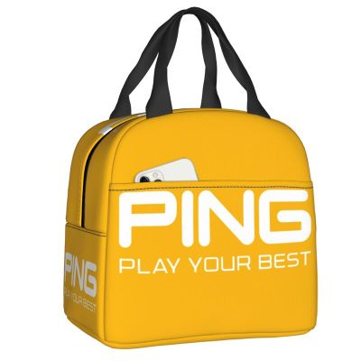 Golf Logo Insulated Lunch Tote Bag for Women Resuable Thermal Cooler Lunch Bag School Food Picnic Container Tote Towels