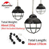 2021Naturehike Camp Party Atmosphere String Lamp Waterproof Dustproof 6-Hour Timing Retro Lamp Length 170cm Dinner Small Bulb