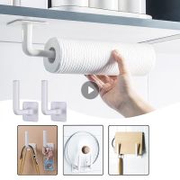 Toilet Paper Holder Punch Free Tissue Rack Wall-Mounted Shelf Adhesive Kitchen Bathroom Roll Paper Towel Holder Storage Racks Toilet Roll Holders
