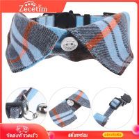 Zecetim ปกแมวปกลูกแมวน่ารักกับ Bell Plaid Cat Cat Collar Collar Pet Collar