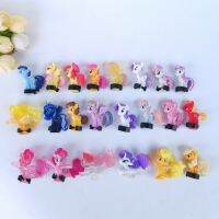 New Mix 50pcsbag Mini Anime Crystal Pegasus Little Ponies Horse Suction Cup Doll Action Figure Little Unicorn Capsule Toys