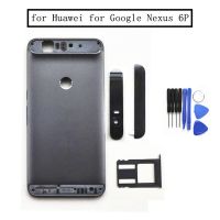 Battery Back Cover for Huawei for Google Nexus 6P Rear Door Housing Top Glass Camera Flash Lens Card Tray Holder Repair Parts