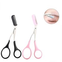 Safe Eyebrow Trimmer Makeup Tools Stainless Steel Eyebrow Scissors with Comb Hair Removal Shaver Eyebrows Shaping Makeup tools