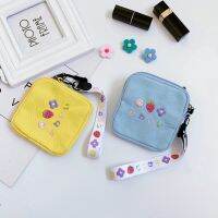 [FoxBridge] Miss Flower ins Small Bag Korean Cute Multifunction Canvas Coin Lipstick Pouch