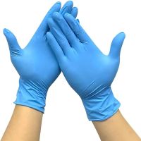 100Pieces Disposable Gloves Powder-Free Oil-Proof Nitrile Gloves Kitchen Cooking Household Dish Washing Food Pre Cleaning Gloves