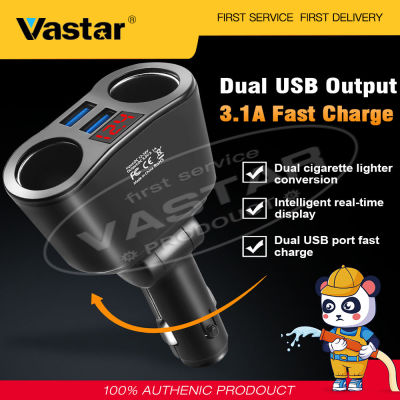 Vastar Quick 3.1A USBชาร์จแบตรถกับโวลต์มิเตอร์Dual USBเต้าเสียบบุหรี่รถSplitter Plugที่ชาร์ตในรถยนต์LED Adapter 90W DetectionสำหรับHuawei Xiaomi Apple Samsung MP3 DVR