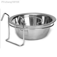 Stainless Steel Pet Dog Bowl Food Water Drinking Cage Cup Hanger Food Water Bowl Travel Bowl For Pet Feeding Tools