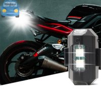 Ninjiayi ไฟท้ายรถจักรยานยนต์ขนาดเล็กไฟ Drone Strobe Light เลเซอร์หมอกโคมไฟ Moto LIGHT