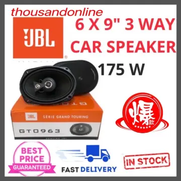 Pair of JBL Stage3 9637F 6 X 9 Three-Way Car Audio Speaker No Grill Bundle