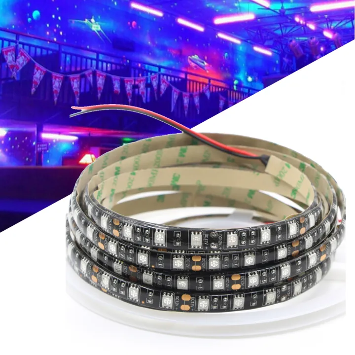 Black Pcb 5050 Uv Led Strip Light 395nm 405nm Ultraviolet Flexible Smd