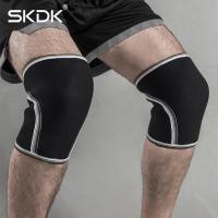 SKDK 1คู่7มิลลิเมตร Neoprene เข่าแขนยกน้ำหนักหมอบ Powerlifting การบีบอัดข้อศอกแขนเทนนิสข้ามการฝึกอบรมรั้งเข่า