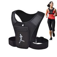 Running Phone Holder Vest Lightweight Running Chest Pouch Breathable Mesh Vest Bag Running Adjustable Buckle For Men Women