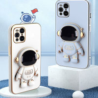 6D 6D Plating Astronaut Hidden Stand Case Cover for iPhone phone Case