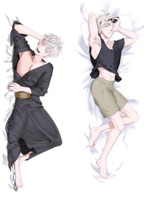 ปลอกหมอนอิงหมอนข้างอนิเมะ Jujutsu Kaisen Fushiguro Megumi,Dakimakura Hugging