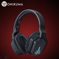 ONIKUMA Professional Gaming Headphones Bluetooth-Compatible Headphones with LED Light Foldable Headset Gamer Earphones For PC