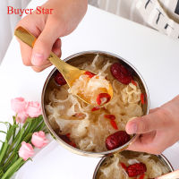 1pc4pc Gold bowls Stainless steel Soup Bowl Double Layer посуда metal tableware Noodles Bowl чаши Rice bowls kitchen utensils