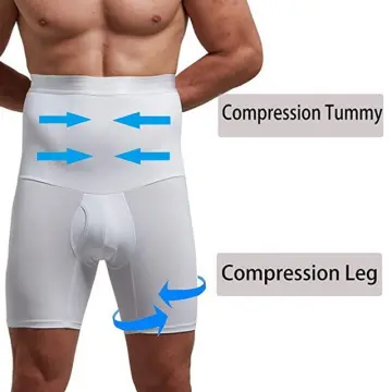Men's High Waist Compression Boxer Shorts Tummy Slim Girdle Pants Body  Shaper US