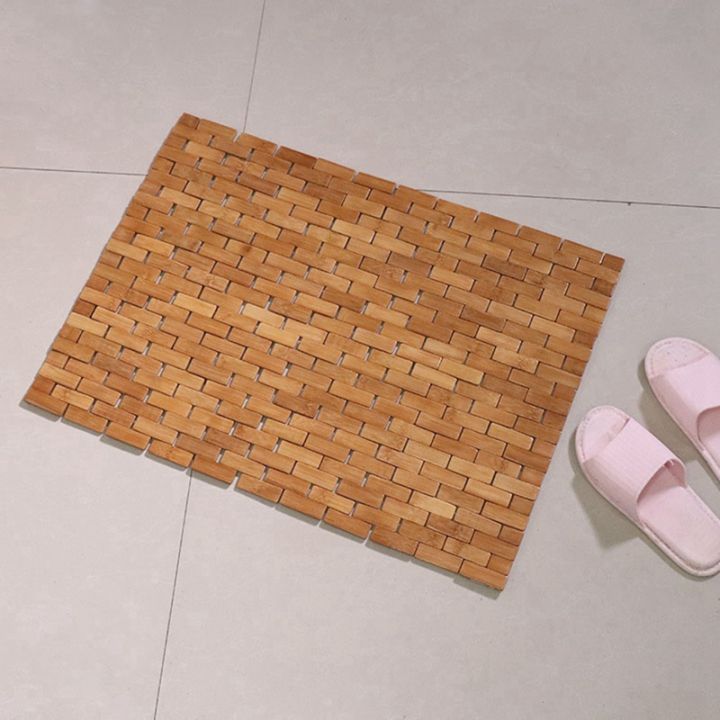2x-bamboo-bath-mat-silicone-anti-slip-pads-roll-up-wooden-bath-mats-boho-bamboo-decor-shower-mats-for-shower-spa