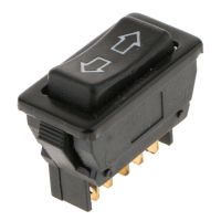 Universal 12V 20A 2 Way Momentary Electric Window Aerial Up Down Rocker Switch Car Van Aerial Push Fit 1/2Pcs