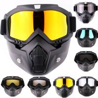 2021 New Adult Removable Winter Snow Sports Motorcycle Goggles Ski Snowboard Snowmobile Full Face Helmets with Glasses