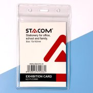 Set 6 cái Thẻ đeo bảng tên chống nước Stacom dáng đứng PVC6688 chưa kèm dây