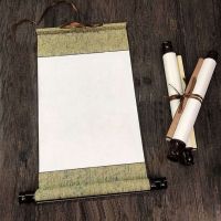 U Chinese Retro Fashion Blank Hanging Scroll DIY Crafts Calligraphy Mounting Supplies Art Student Rice Paper Home Decorations