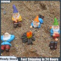 OUNONA 1 ชุดขนาดเล็ก Gnome เครื่องประดับสวน Mini Dwarf Decors เรซิ่นรูปปั้นแคระสวนภูมิทัศน์ Decors