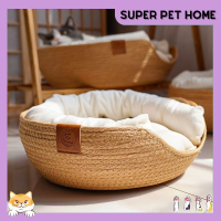 ?SPH.?ตะกร้าแมวนอน ตระกร้าที่นอนสุดสบาย บ้านแมว ที่นอนสัตว์เลี้ยง ที่นอนแมว ที่นอนหมา ตะกร้าหวายนอน
