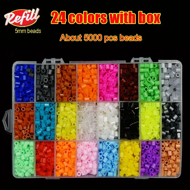 2.6mm Mini Beads 2000PCS Pixel Art Red Colors Fuse Beads for Kids Gift Hama  Beads