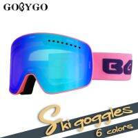 GOBYGO Outdoor Sports Ski Goggles UV400 Snowboard Glasses Men Women Magnetic Double Layer Polarized Lens Skiing Anti-fog Glasses