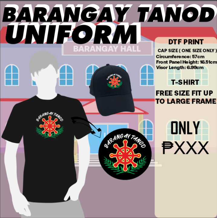 NEW AFFORDABLE BARANGAY TANOD UNIFORM W/ CAP FREESIZE AND OVERSIZED ...