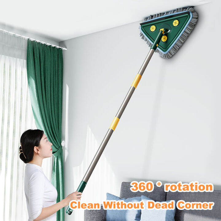 Windows escopic Wiper Brush With Chenille Triangle Mop Washing Glass ...