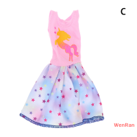 WenRan เสื้อผ้าตุ๊กตา1ชิ้นชุดเดรสลำลองสำหรับฤดูร้อนตุ๊กตาเจ้าหญิงสำหรับเด็กผู้หญิงชุดเปลี่ยนเสื้อผ้าของเล่น