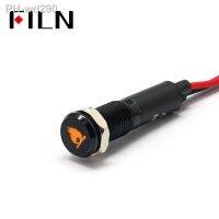 FILN 8mm Car dashboard The flame symbol led red yellow white blue green 12v led indicator light with 20cm cable