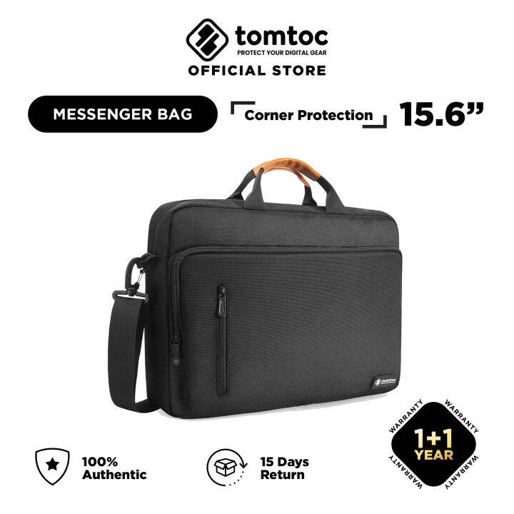 tomtoc 15.6 Inch Casual Laptop Messenger Bag / Business Shoulder Bag