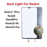 Lampu Belakang สำหรับ Xiaomi Redmi Note 7 8 10 Pro Backlights แทนที่ Lcd ไฟตู้แสดงจอฟิล์มไลท์ไกด์กระดาษแข็ง