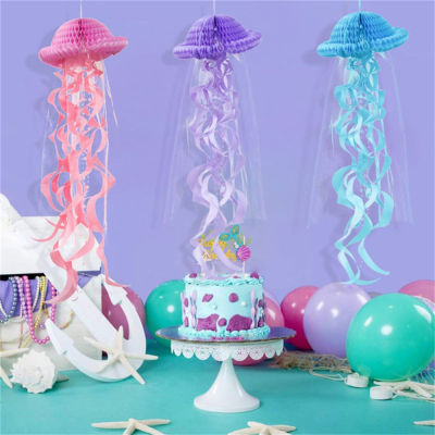 Mermaid Parti Jellyfish Party Supplies Wedding Birthday Party Jelly Fish Decor Jellyfish Honeycomb Decoration