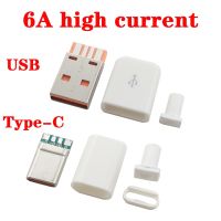 5/10pcs USB Type-C usb3.1 6A Connectors Jack Male Plug Electric Terminals welding DIY Data Cable Accessories For Huawei Electrical Connectors